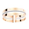 Wide Bracelet With Thin Diamond Line