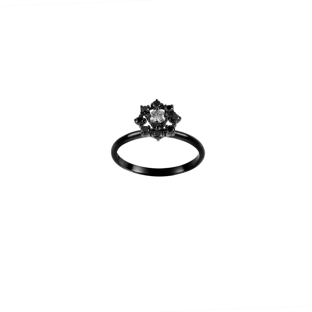 Black & white diamonds ring