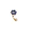 Sapphire flower shaped rose gold ring