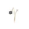Flower shaped bangle with white & sapphire diamonds