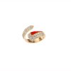Coral gemstone rose gold ring