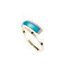 Turquoise gemstone rose gold bracelet