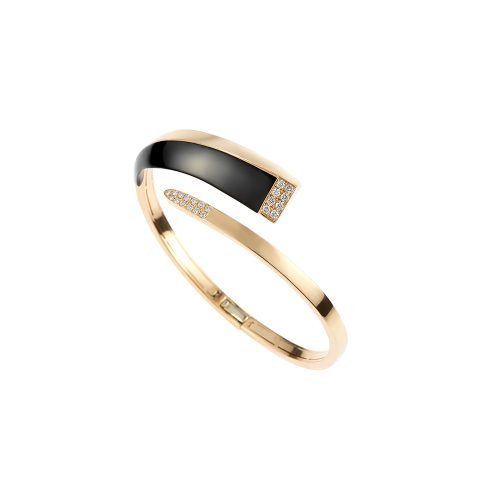 Onyx gemstone rose gold bracelet