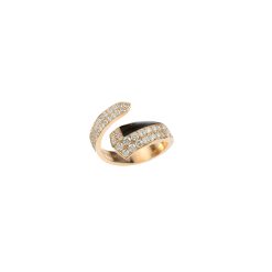 Onyx gemstone rose gold ring